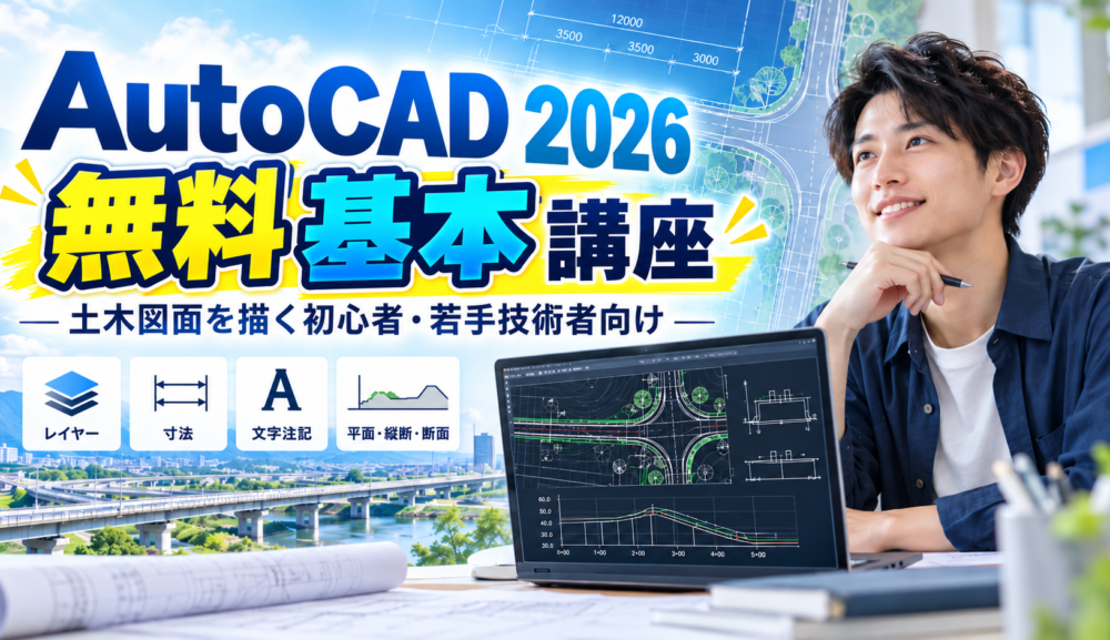 AutoCAD 2026 無料基本講座｜初心者向け使い方・土木図面入門